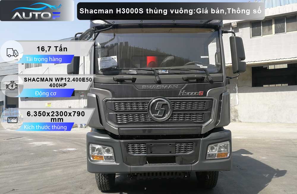 Shacman H3000S thùng vuông: Giá bán, Thông số